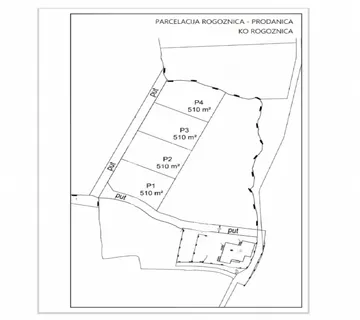 Rogoznica, Podglavica, građ. zemljište 510m2 s pogledom na more - Podglavica, Rogoznica