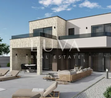 Istra, Tinjan, moderna vila s bazenom u izgradnji, 235 m2 - Brčići, Tinjan