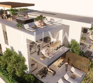Ugljan, luksuzni penthouse s jacuzijem, prvi red do mora NKP 109,49 m2 - Ugljan, Preko