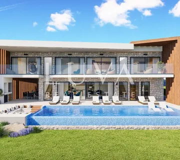 Kaštelir, Novigrad, luksuzna vila s bazenom, projekt - cover