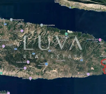 Brač, Selca, atraktivno građevinsko zemljište 1381 m2 na prodaju - Sumartin, Selca