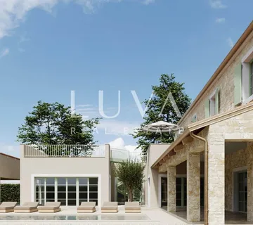 Buje, Istra, luksuzna vila s bazenom u izgradnji na prodaju