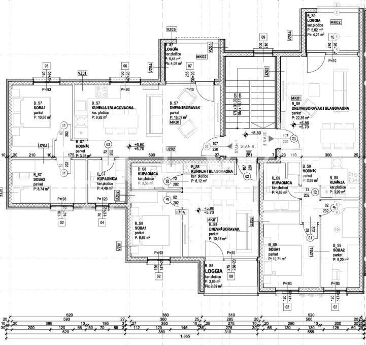 Trogir, Slatine, stan S8 42m2 u novogradnji s pogledom na more na prodaju - cover