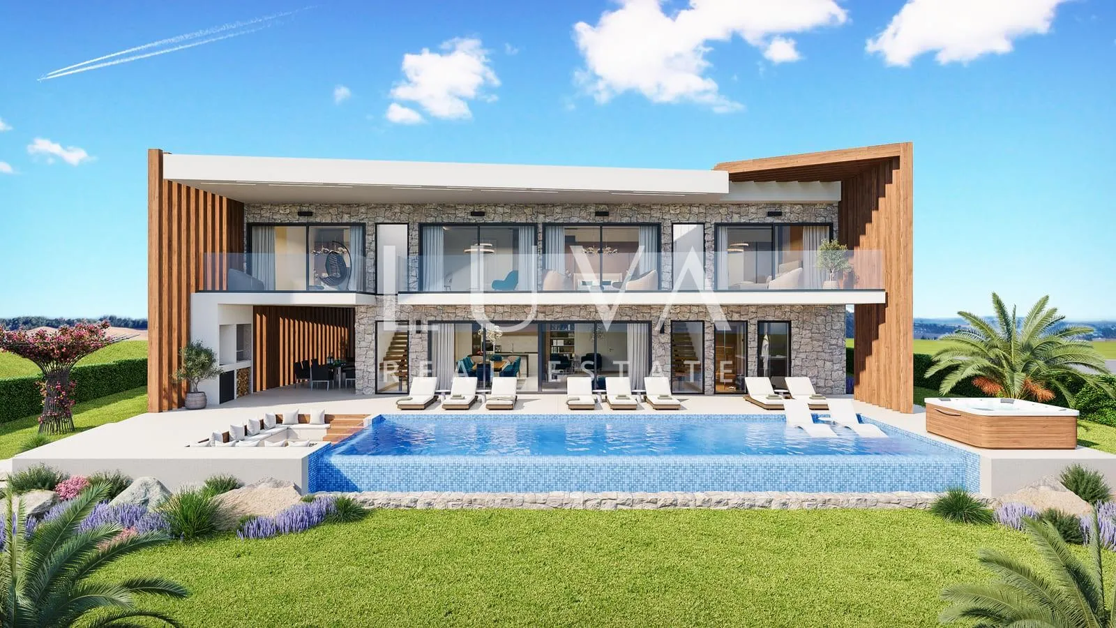 Kaštelir, Novigrad, luksuzna vila s bazenom, projekt - cover