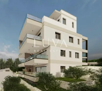 Čiovo, novogradnja s pogledom na more, stan DZ/S2 NKP 64 m2 - Žedno, Trogir