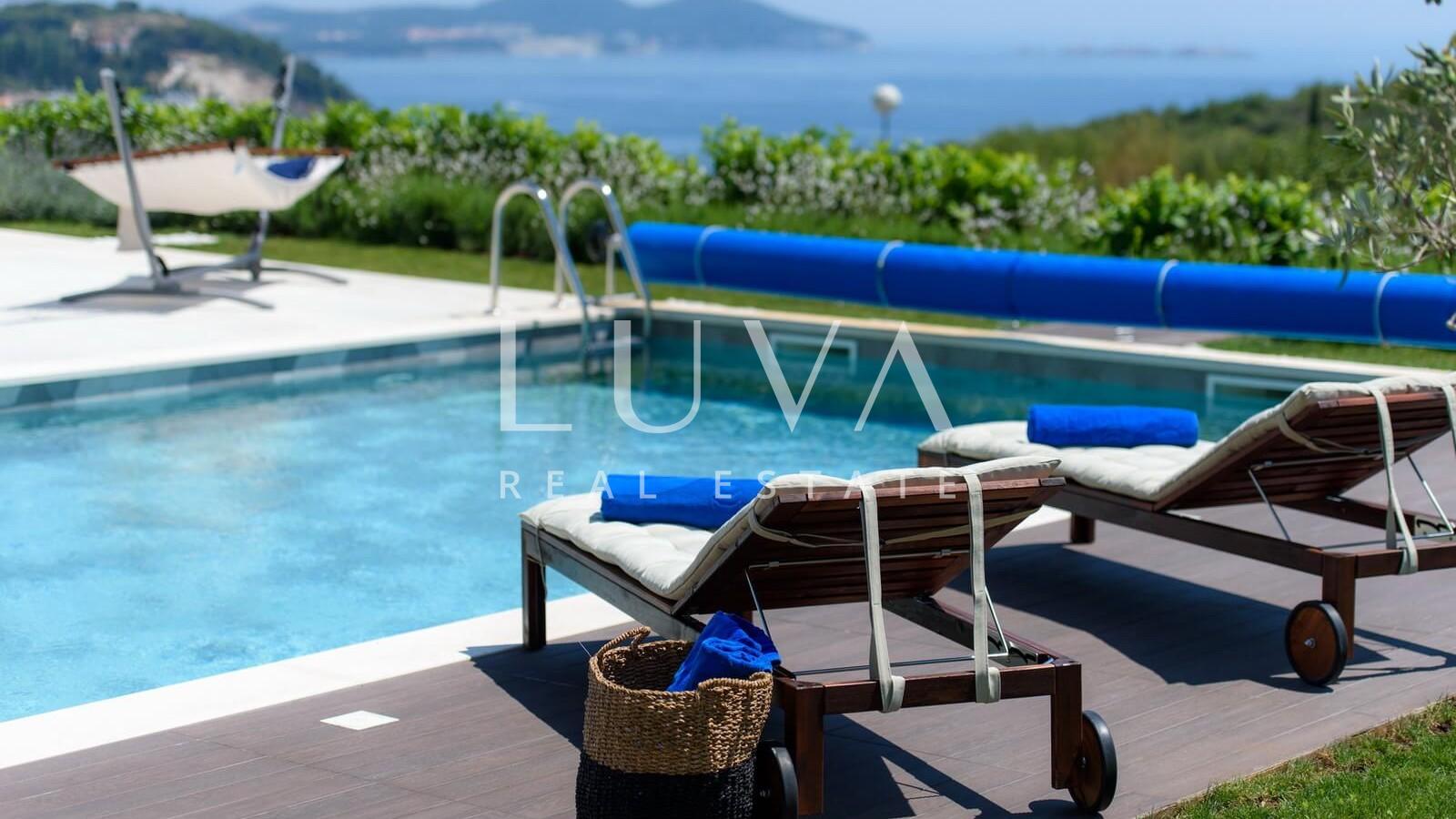 Kuća s bazenom i pogledom na more blizu Dubrovnika, Orašac - cover