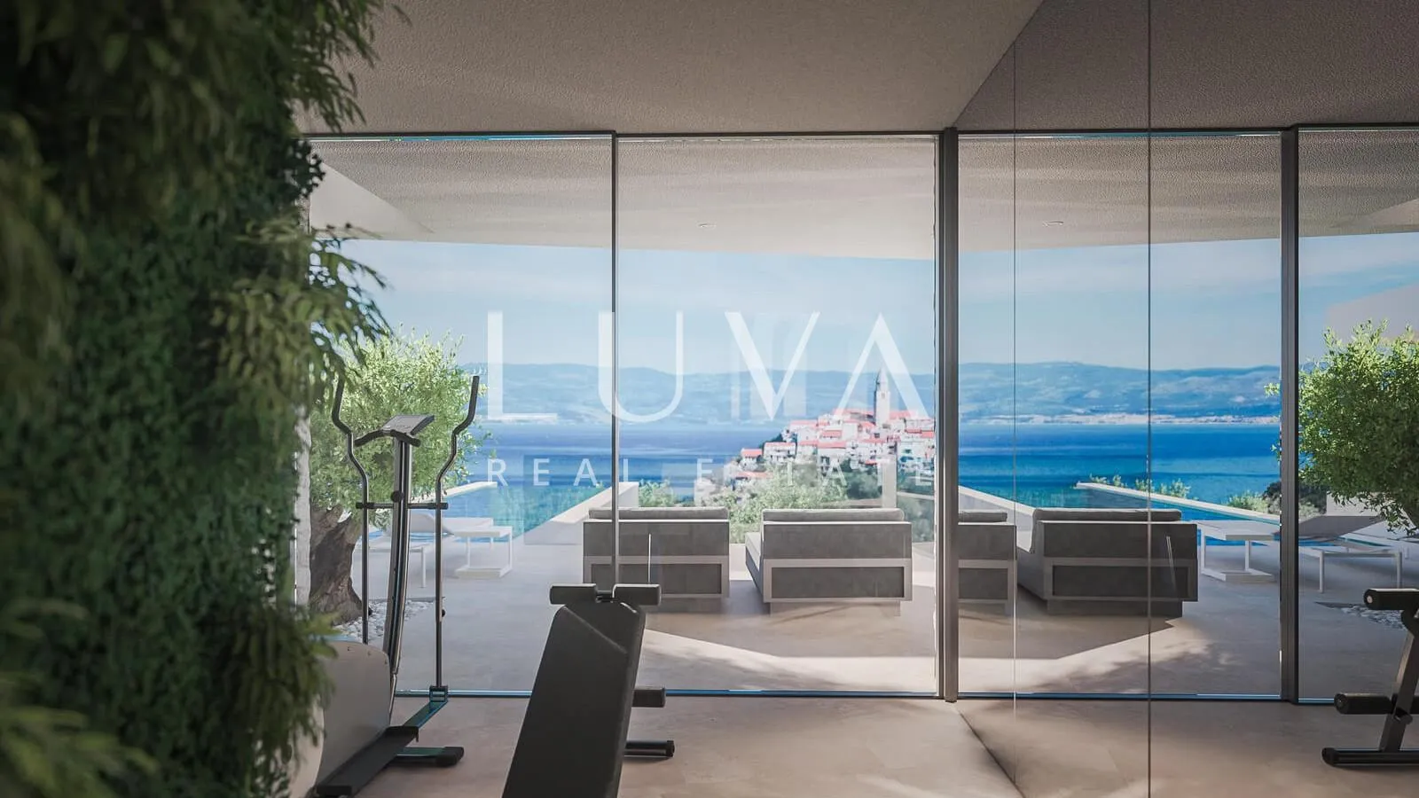 Vrbnik, Krk: Zemljište s gotovim projektom gradnje luksuzne vile na prodaju - cover