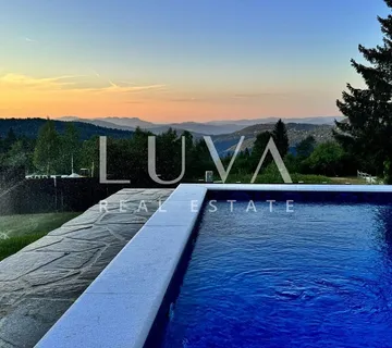 Kupjak, Gorski Kotar, kuća s bazenom i predivnim pogledom na prodaju - cover