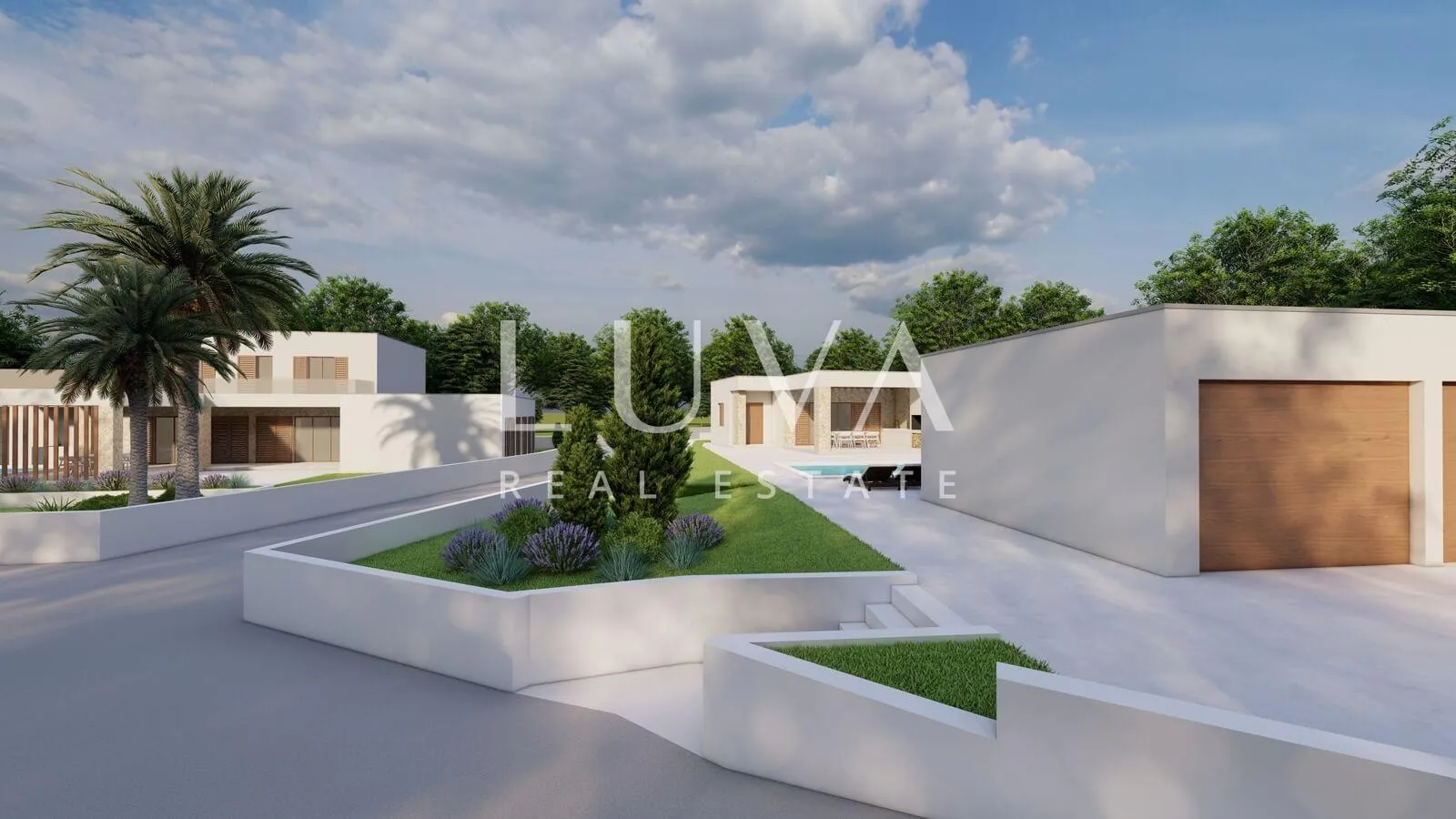 Vir, veliko građevinsko zemljište sa započetom gradnjom 2 luksuzne vile - cover