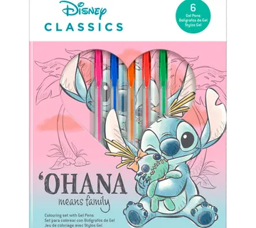 Bilježnica i 6 gel olovaka set Disney Stitch - cover