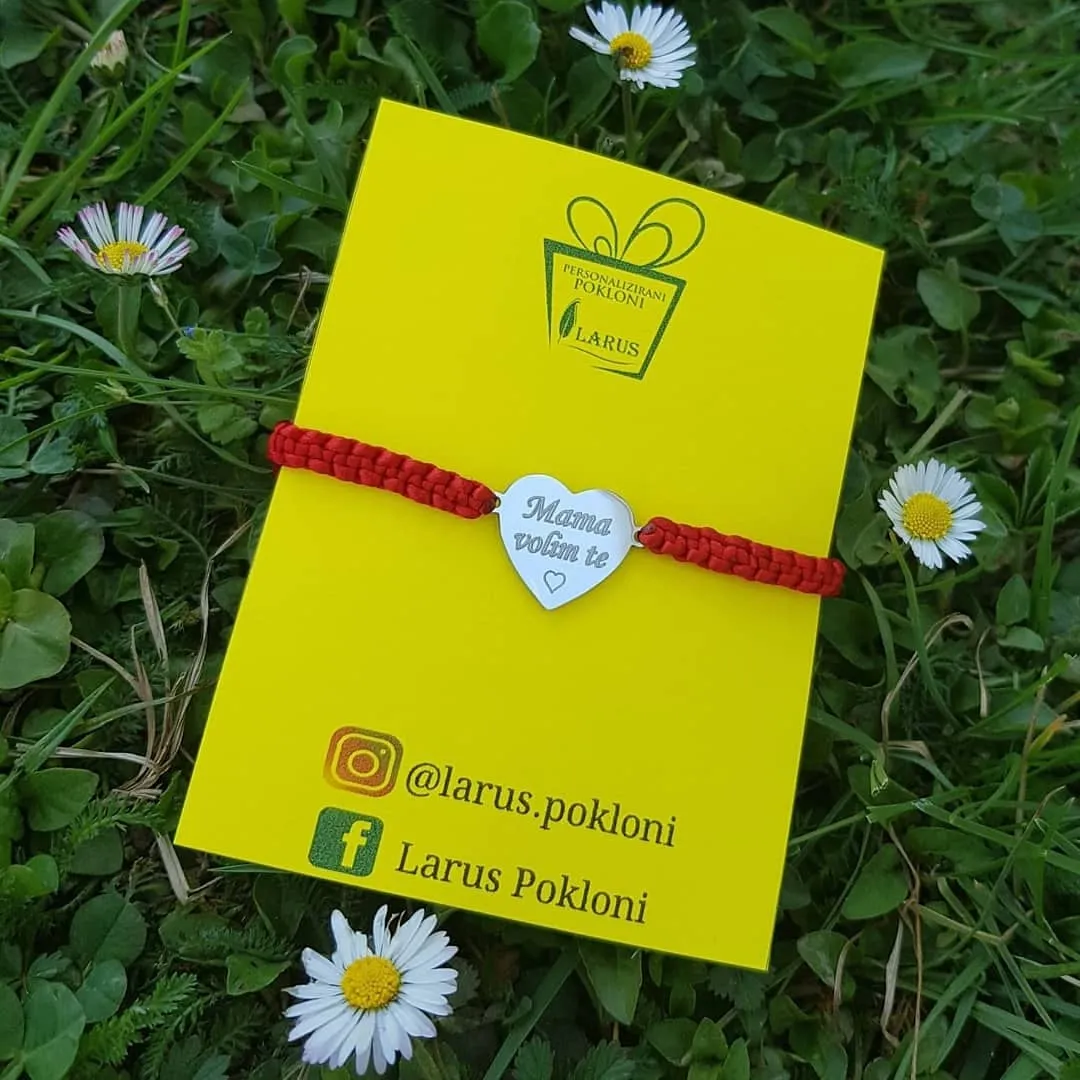 Narukvica srce s graviranjem - cover