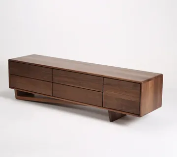 Tv Komoda Linea 180x44.5cm, Materijal: Puno drvo Orah - cover