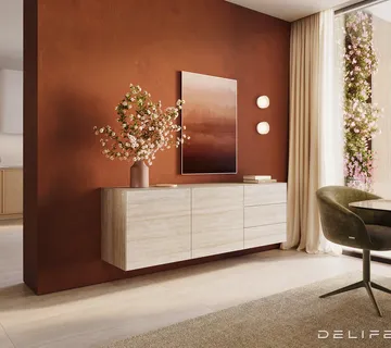 Komoda Cuor 180x45cm, Materijal: Keramika Laminam Travertino Bianco - cover
