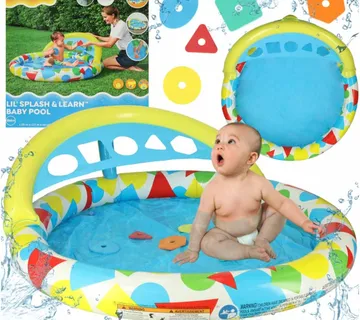 Dječji bazen s vodenom podlogom i pjenastim oblicima - cover