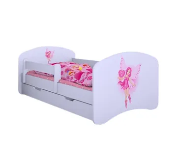 Drveni dječji krevet Happy balerina sa srcem s ladicom – 190*90 - cover