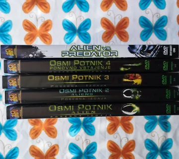 Alien, osmi putnik 1,2,3,4 + Alien vs. Predrator   5DVDa lot - cover