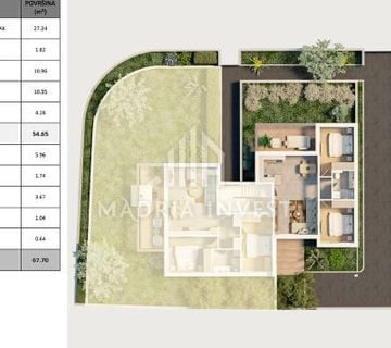 Dvosoban apartman s vrtom, Novalja- NOVOGRADNJA! - cover