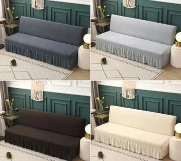 Navlaka s volanima za kauč bez rukohvata - cover