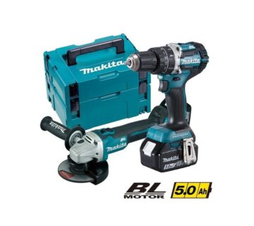 Makita set aku alata DLX2179TJ1 2x18V 5,0Ah - aku brusilica + aku bušilica - cover