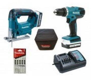 MAKITA SET DK14009X1 UBODNA PILA JV143D - BUŠILICA- ODVIJAČ HP347 - cover