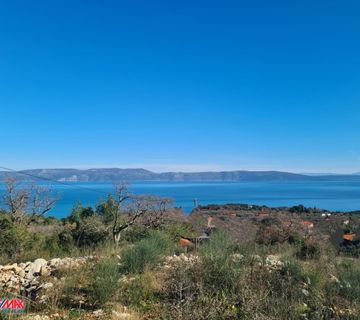 ISTRA, LABIN - OKOLICA, GRAĐEVINSKO ZEMLJIŠTE SA PANORAMSKIM POGLEDOM NA MORE - cover