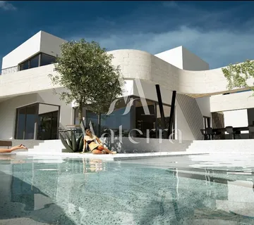 VODICE, LUSKUZNA VILA SA BAZENOM,SPA OAZOM I PANORAMSKIM POGLEDOM P=589.89 m²