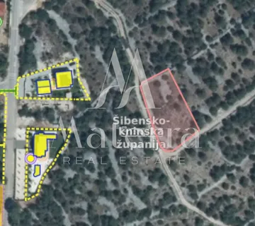 Brodarica - Građevinsko Zemljište, 1505m2, Pristupni Put - Brodarica, Šibenik