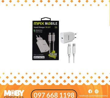 MAXMOBILE KUĆNI PUNJAČ 2U1 + USB TIP C - cover