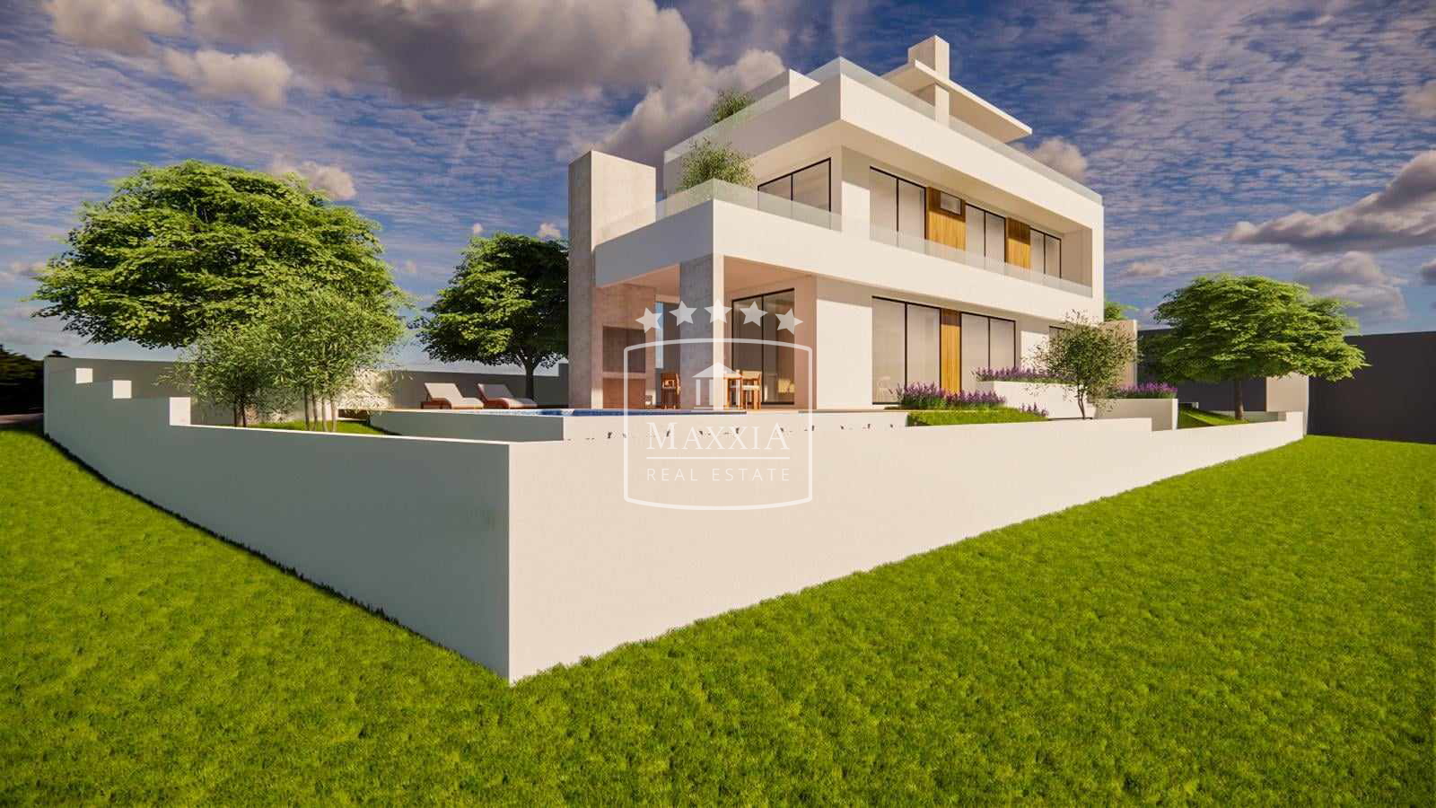 Diklo - vrhunska villa 330m2 sa bazenom pogled more! 1590000€ - cover