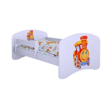 Drveni dječji krevet Happy veseli vlakić bez ladice – 140*70 - cover