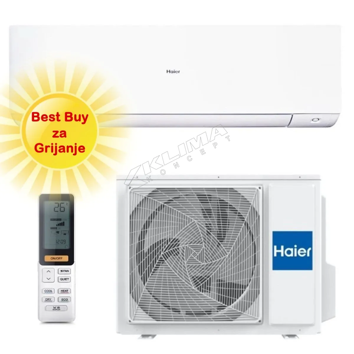 HAIER KLIMA UREĐAJ AS25XCAHRA/1U25S2SM1FA - optimiziran za grijanje - cover