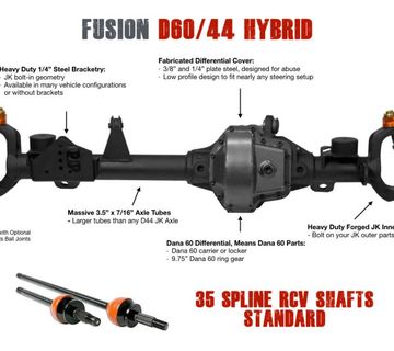 Osovina - AXLE SET FOR JEEP JK/J8 RCV PROROCK DANA 44 - cover