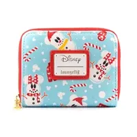 Loungefly Disney Seasonal Snowman Minnie Mickey Aop Zip Around Wallet - Zagreb