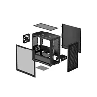Kućište DeepCool CH370, mATX, Bez napajanja, Kaljeno staklo, Crna, R-CH370-BKNAM1-G-1 - Zagreb