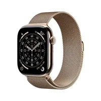 Apple Watch S11 Cellular 42mm Gold Titanium Case with Gold Milanese Loop - Zagreb