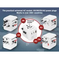 Univerzalni punjač travel adapter 20W sa priključcima US/UK/EU/AU/CN, TPA-1A2C20-01-W - Zagreb