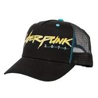 Jinx Cyberpunk 2077 Cyberpunker Trucker Hat Black/blue - Zagreb
