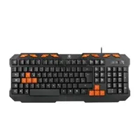 Tipkovnica DELTACO GAMING Keyboard, anti-ghosting, USB, UK layout, black / orange - Zagreb