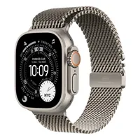 Apple Watch Ultra 3 Cellular 49mm Natural Titanium Case with Natural Titanium Milanese Loop - Small - Zagreb