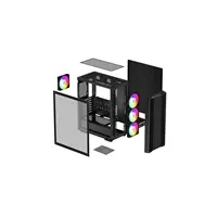 Kućište DeepCool CC560 ARGB V2, ATX, Bez napajanja, Kaljeno staklo, ARGB, Crna, R-CC560-BKTAA4-G-2 - Zagreb