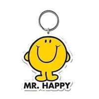 Pyramid Mr Men (mr Happy) Rubber Keychain - Zagreb