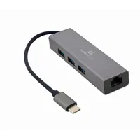 USB C Hub Gembird, 3x USB 3.0, 1x RJ45, A-CMU3-LAN-01 - Zagreb