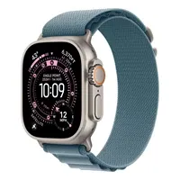 Apple Watch Ultra 3 Cellular 49mm Natural Titanium Case with Light Blue Alpine Loop - Large - Zagreb