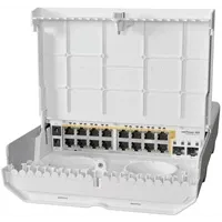 MikroTik Cloud Router Switch CRS318-16P-2S+OUT, netPower 16P, 256MB RAM, 16×G-LAN PoE-out, 2×SFP+, Outdoor case, RouterOS L5/SwitchOS - Zagreb