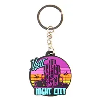 Jinx Cyberpunk 2077 Visit Night City Pvc Keychain Multicolor - Zagreb