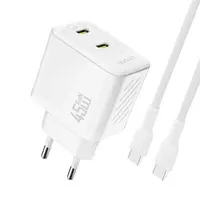 Univerzalni punjač Dudao 45W 2x USB C, + USB C kabel 1m bijeli, TZCCSUP-L01 - Zagreb