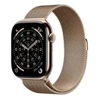 Apple Watch S11 Cellular 46mm Gold Titanium Case with Gold Milanese Loop - M/L - Zagreb