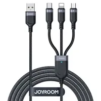 Kabel 3u1 USB A - Lightning/MicroUSB/USB C Joyroom 1.2m crni - Zagreb