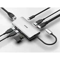 D-Link HUB 8-in-1 3×USB3.0, 1×HDMI 4K, 1×USB-C (Thunderbolt 3) 100W, Dua-Slot Card Reader, 1×RJ45, P/N DUB-M810 - Zagreb