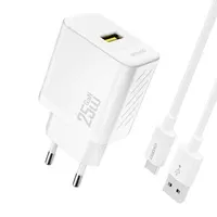 Univerzalni punjač Dudao 25W + USB C kabel 1m, bijeli - Zagreb